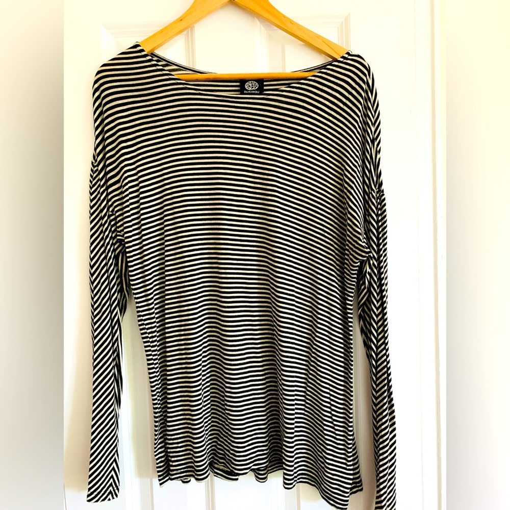 Bobeau Striped Knit Top